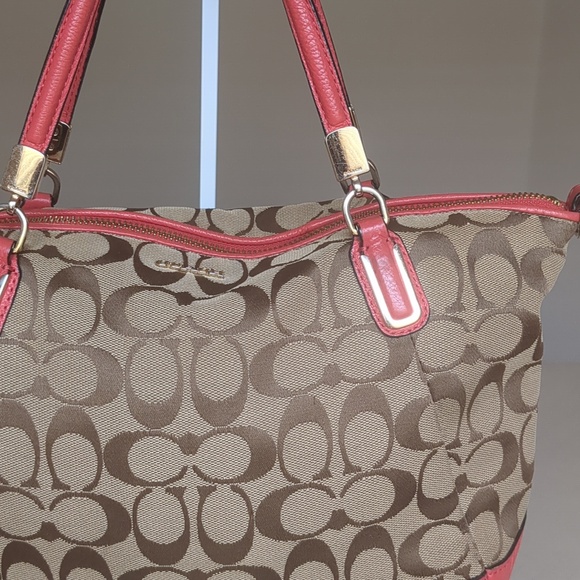 Coach signature brown/red bag - Picture 4 of 10